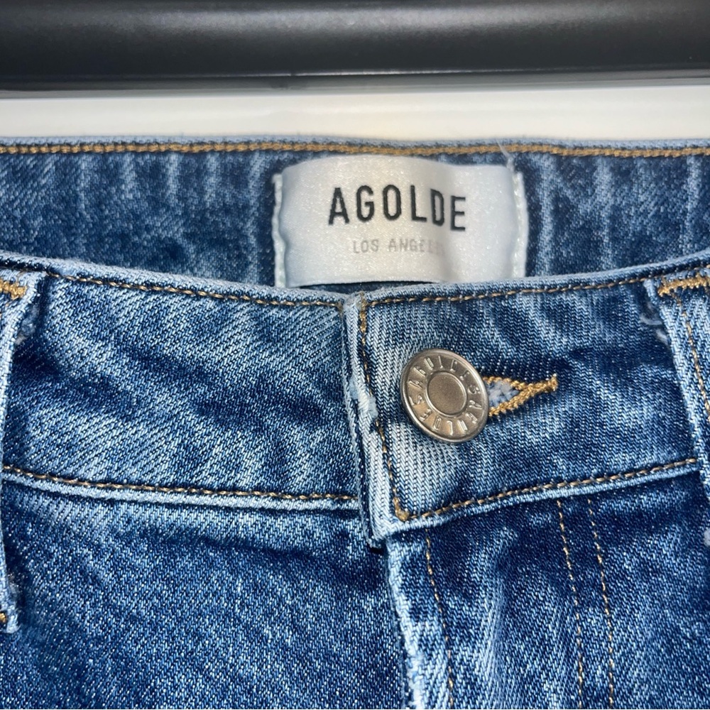 AGOLDE Women’s Vintage High Rise Jeans Blue Denim Straight Leg Size 27